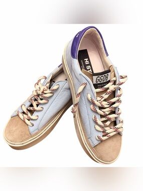 Golden Goose Hi Star Platform Sneakers – Light Blue/Purple – Size 6 (EU 36)
